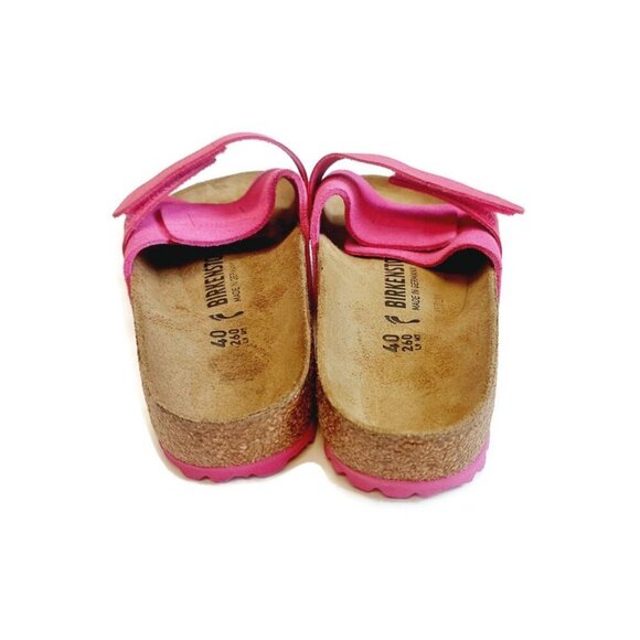 Birkenstock Oita Nubuck Suede Leather Sandals Womens 9 Mens 7 Fuchsia Tulip EU40 - Picture 7 of 9
